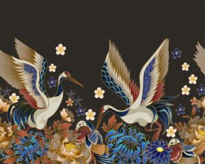 Fototapeta Ilustracja Ptaków — wzór 2