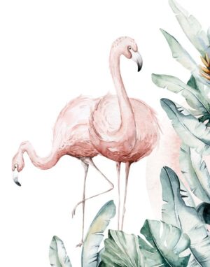 Fototapeta Flamingi w Dżungli — wzór 3