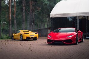 Fototapeta Ferrari i Lamborghine