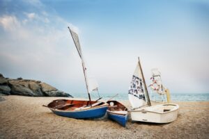 Fototapeta Żaglówki na Plaży