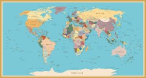 Fototapeta Mapa Świata — wzór 3