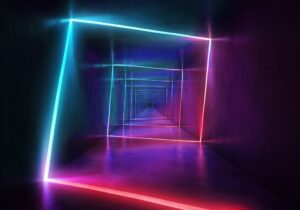 Fototapeta Neonowy Kwadrat — wzór 35197
