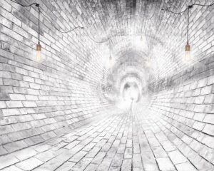 Fototapeta Okrągły Biały Tunel