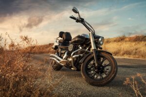 Fototapeta Motocykl na Szosie