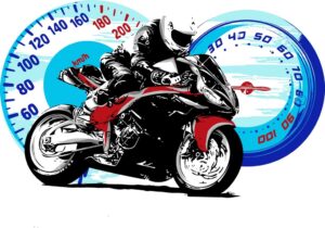 Fototapeta Szybki Motocykl — wzór 41296