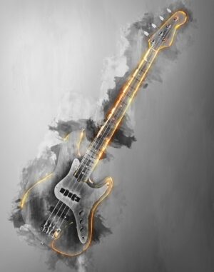 Fototapeta Płonąca Gitara