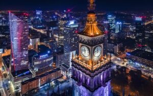 Fototapeta Warszawa Nocą — wzór 2