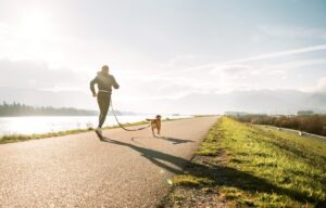 Fototapeta Jogging z Psem