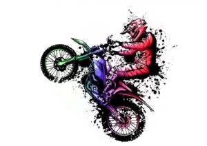 Fototapeta Skok na Motocyklu
