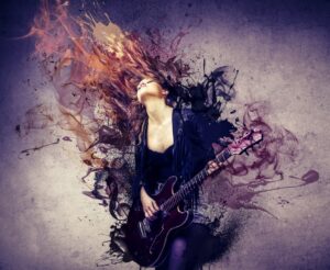 Fototapeta Rock’owa Dziewczyna