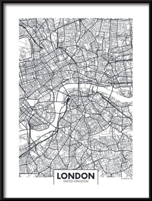 Plakat Mapa Londynu