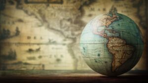 Fototapeta Globus i Mapa