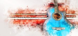 Fototapeta Gitara i Keyboard