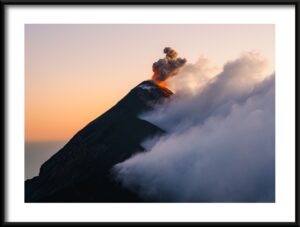 Plakat Erupcja Wulkanu