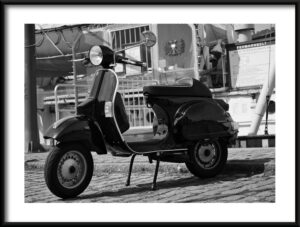 Plakat Czarna Vespa