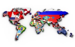 Fototapeta Mapa Flag