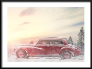 Plakat Zimowe Auto