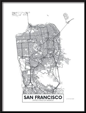 Plakat Mapa San Francisco