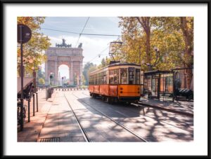 Plakat Pomarańczowy Tramwaj