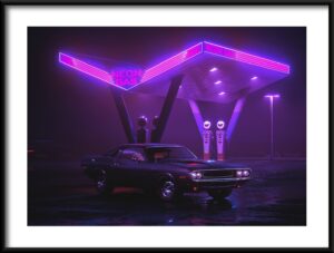 Plakat Neon Gas