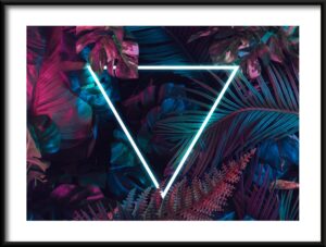 Plakat Trójkątny Neon