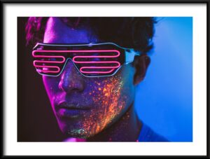 Plakat Neonowe Okulary