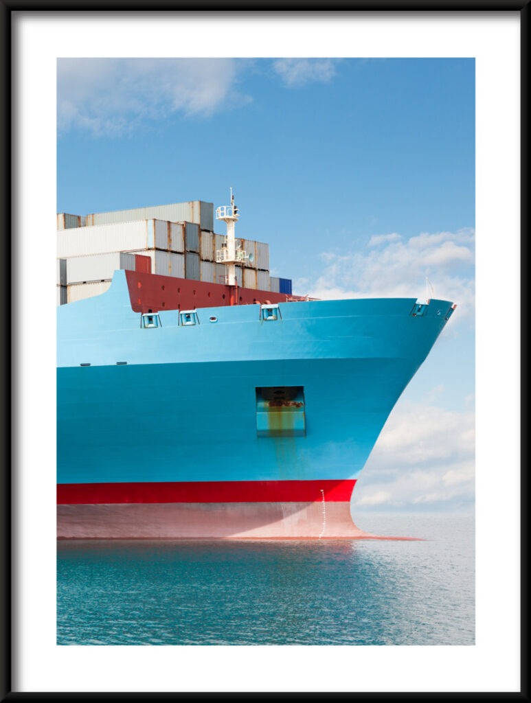 Plakat Niebieski Transportowiec