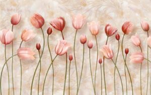Fototapeta Różowe Tulipany — wzór 48233