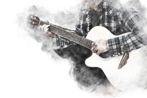 Fototapeta Chłopiec z Gitarą