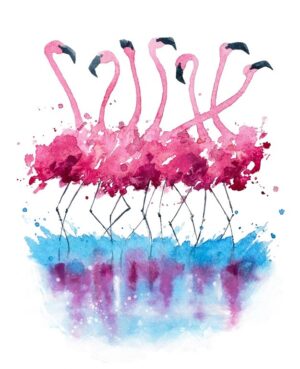 Fototapeta Taniec Flamingów — wzór 46515