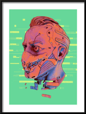 Plakat Cyborg w Masce