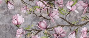Fototapeta Kwitnąca Magnolia — wzór 52029