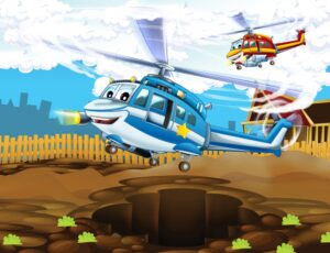 Fototapeta Dwa Helikoptery