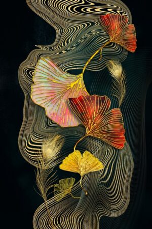 Fototapeta Kwiaty i Linie