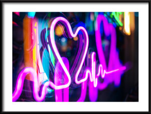 Plakat Neon Serce