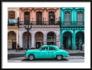 Plakat Blue Car