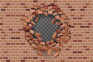 Fototapeta Rozbity Mur