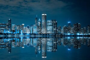 Fototapeta Nocne Chicago