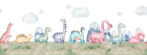 Fototapeta Kolorowe Dinozaury — wzór 59101