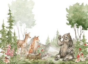 Fototapeta Leśni Przyjaciele — wzór 59780