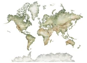 Fototapeta Zielona Mapa — wzór 2