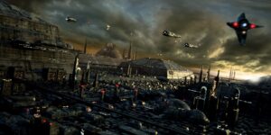 Fototapeta Czarne Miasto — wzór 2