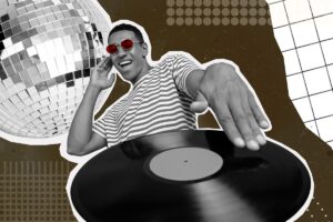 Fototapeta Kolaż z Dj-em