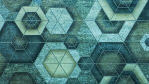 Fototapeta Turkusowa Geometria