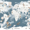 Fototapeta Mapa Świata W Odcieniach Beżu