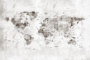 Fototapeta Mapa Świata Z Efektem Postarzonej