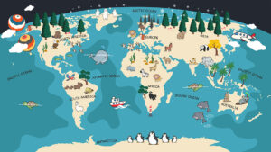 Fototapeta Mapa Świata Dla Dziecka
