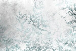 Fototapeta Grafika Niebieskich Liści