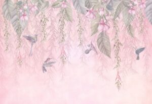 Fototapeta Kolibry w Kwiatach