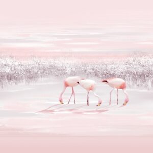Fototapeta Trzy Flamingi — wzór 2